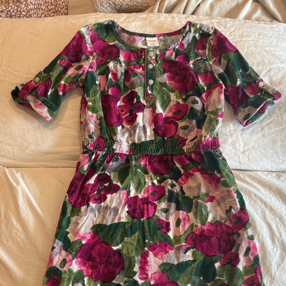 Gymboree Floral Dress - Pink and Green